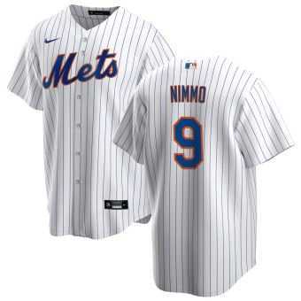 Mens New York Mets 9 Brandon Nimmo White Nike Cool Base Jersey->new york mets->MLB Jersey